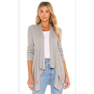 Carmen Mark Valvo, no closure, flowy Open Front Cardigan Sweater